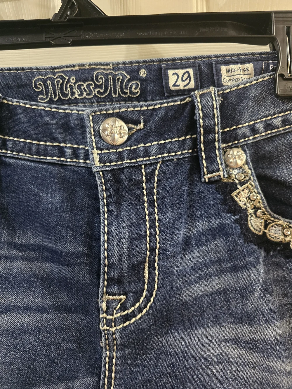 Miss Me Dark Wash Embellished Women's Jeans - 29 - Picture 4 of 5